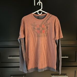 Casual 90s style layered shirt